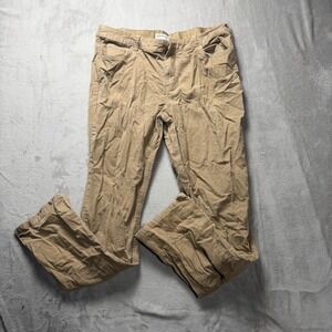 ST JOHNS BAY Mens Tan Corduroy Straight Leg Pants Size 14‎